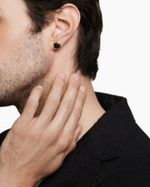 Streamline® Stud Earring in 18K Yellow Gold with Forged Carbon, 10.5mm